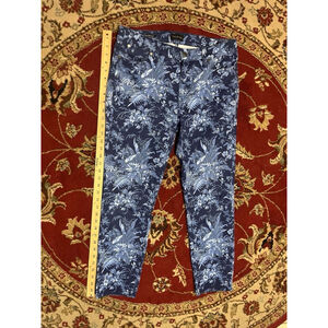 Women’s Talbots Blue Floral Slim Ankle Jean Size 8 Petite